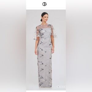 JS Collections Daphne Flutter Column Gown NWT